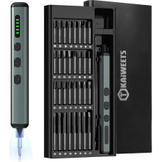 KAIWEETS Electric Screwdriver, 70 in 1 Screwdriver Electric Set with 64 S2 Magnetic Tip, Electric Screwdriver 200 RPM Max Suitable for Phone/Laptops/Watch/Camera
