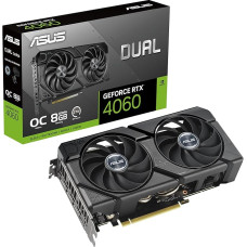 ASUS Dual GeForce RTX 4060 EVO OC Edition 8GB GDDR6 (PCIe 4.0, 8GB GDDR6, DLSS 3, HDMI 2.1a, DisplayPort 1.4a, Axial Tech Fan Design, 0dB, Dual BIOS, Auto-Extreme Technology)