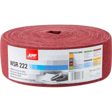APP WSR 222 Šlifavimo vilnos ritinys, 100 mm x 10 m, raudonos spalvos, itin patvarus, skirtas metalui, medienai, plienui ir nerūdijančiam plienui šlifuoti, stambiagrūdė šlifavimo vata, grūdėtumas: 320-360