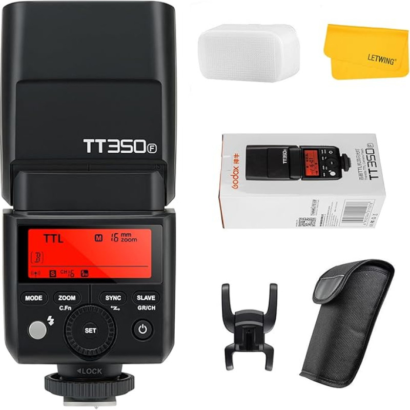 GODOX TT350F 2.4G HSS 1/8000s TTL GN36 Camera Flash Speedlite for Fuji X-Pro2 X-T20 X-T2 X-Prol X-T10 X-El X-A3 X100T ect. Digital Camera