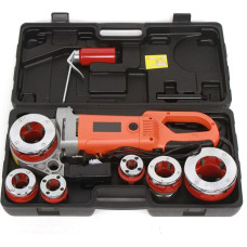 Elektrinis sriegio pjovimo aparatas Vamzdžių pjovimo staklės 1/2, 3/4, 1, 1-1/4, 1-1/2, 2 colių 2300W 25r/min su 6 dildėmis Tinka sriegiui pjauti Cinkuoti vamzdžiai, geležies vamzdžiai PP vamzdžiai ir vamzdžiai