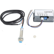 PUSOKEI Digital Speed Meter with Hall Sensor, 4-Digit Tube Display, Tachometer with High Measuring Accuracy for Clear Readings, Up to 0.1% Accuracy, AC220V