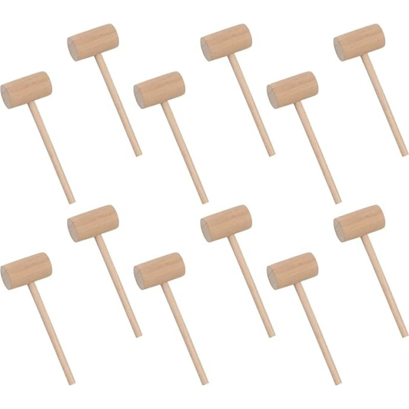 MAGICLULU 50 Stück Mini-hämmer Aus Massivholz Krabbenhämmer Kuchenhämmer Spielzeughämmer Mallet Und Holzhämmer Für Jungen Und Mädchen Sicher Und Praktisch