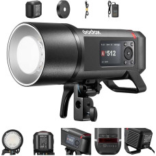 Godox AD600Pro II Outdoor Strobe Light 600Ws 2.4GHz Wireless TTL Camera Flash Speedlite TFT Screen for Onboard Control Powerful Li-ion Battery 1/8000s HSS 0.01-0.9s Recycling Time