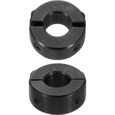 sourcing map 2 x doppelt geteilte Schaftmanschette für 5/16 Zoll Schaft, zweiteiliger Klemmkragen, 11/16 Zoll Außendurchmesser, 5/16 Zoll Breite, Schwarzoxid-Stahlschlosskragenklemme,