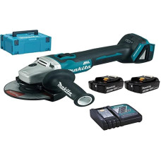 Makita DGA504RMJ Cordless Angle Grinder 18 V / 4.0 Ah in MAKPAC incl. 2 batteries and charger, 9.5 x 160 mm., DGA504RMJ