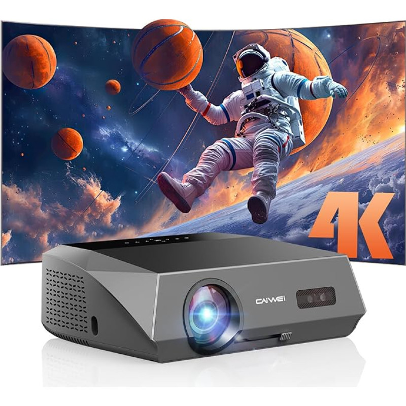 4K Autofocus Projector UHD Gaming Film Projector LED Smart WiFi 6 Bluetooth Indoor Outdoor Home Cinema Projector HDMI Apps Android TV Ceiling Bright 1500 ANSI Daylight Projector