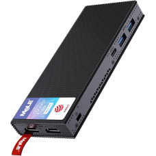 MeLE PCG02 Pro Fanless Mini PC Stick -N100 8GB 128GB Fanless PC, Dual HDMI 4K, SSD Support, Wi-Fi 5, Gigabit LAN, USB PD 3.0 - Ideal for Office/Industry/IoT