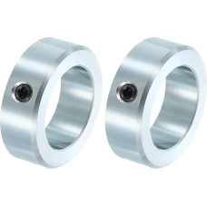sourcing map 2 x Schraubenmanschetten, Bohrung, verzinkter Stahl, 6,4 cm Außendurchmesser, 13/16 Zoll Breite, Achsmanschette für Linearstangenwellenführung, 2 Stück
