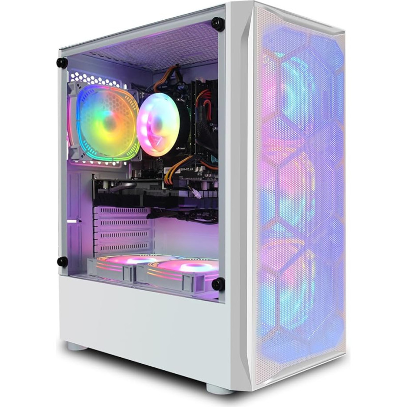 STGsivir Gaming PC, Radeon RX 5600 XT 6GB GDDR6, i7 up to 3.9GHz, 32GB RAM, 1TB SSD, 600M WiFi, BT 5.0, RGB Fan x 6, W10H64, Gamer PC Computer Desktop Calculator
