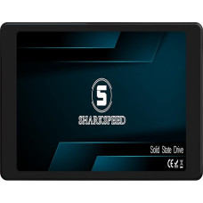 S SHARKSPEED SSD 128 GB 2,5 colių SATA 3 (6 Gb/s) TLC 3D NAND SSD kietasis diskas Vidinis kietosios būsenos diskas nešiojamiesiems kompiuteriams, staliniams kompiuteriams (128 GB, 2,5