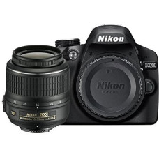 Nikon D3200 skaitmeninis veidrodinis fotoaparatas su 18-55 mm VR II objektyvo rinkiniu - juodas (24,2 MP), 3,0 colių LCD ekranas (sertifikuotas atnaujintas)