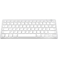Bluestork Wireless Bluetooth Keyboard for Mac, MacBook Pro, MacBook Air, iPad, iPhone - Mini Keyboard French AZERTY Compact Ultra Thin Lightweight Quiet - New 2022 (White)