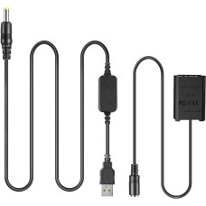 Raeisusp USB kabelis AC-LS5 įtampos kabelio kritimas 5V-4,2V fotoaparato mobiliojo maitinimo banko įkroviklis + DK-X1 nuolatinės srovės jungtis NP-BX1 NPBX1 baterijos manekenas, skirtas 