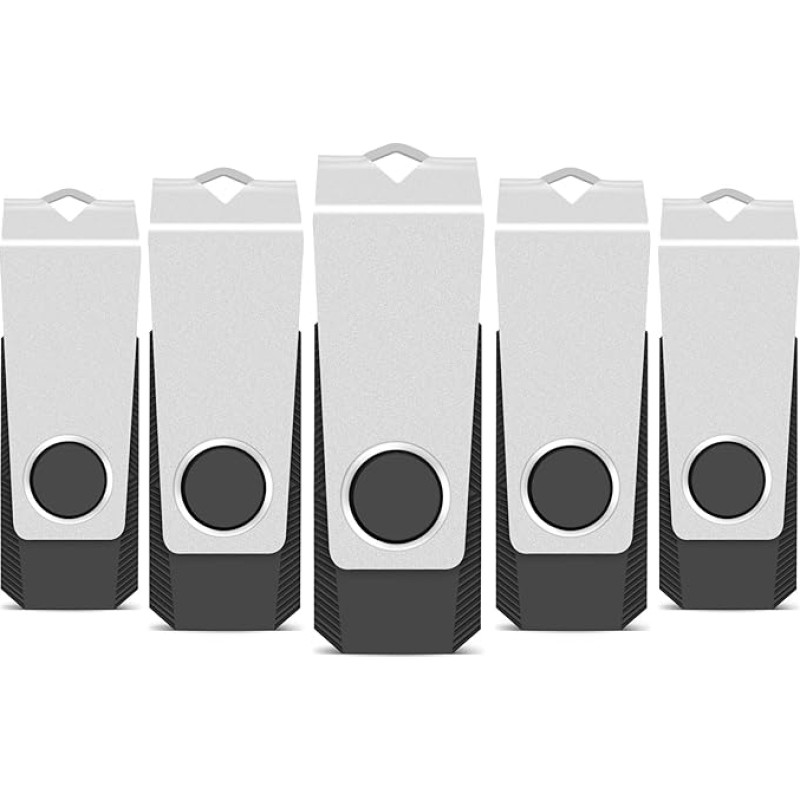 TEWENE USB atmintinė 16 GB, 5 USB atmintinių rinkinys Atmintinė Flash Drive Atmintinė Greitaeigė USB 2.0 Daugiaspalvė pasukama