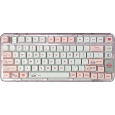 XDA Profile Keycaps, 130 Keys Keycaps Set, PBT Dye Sublimation Keycaps US Layout Keycaps for Cherry MX Switch Machanical Keyboard Keycaps (Pink Rabbit)