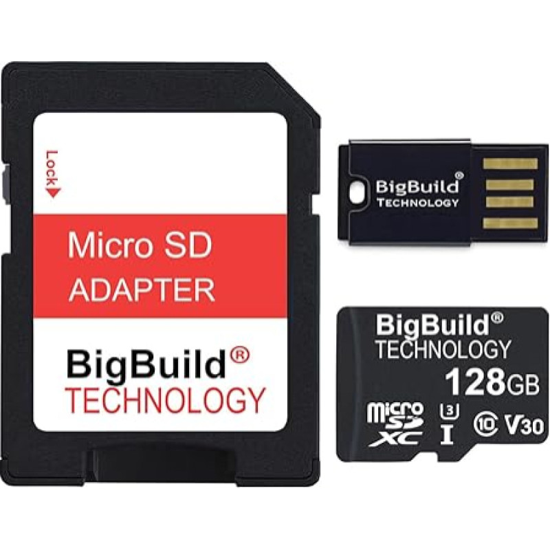 BigBuild Technology 128GB Ultra-Fast 100MB/s U3 microSDXC Memory Card Compatible with Samsung Galaxy Xcover 3/4/4s/5, Xcover Pro/6 Pro/Field Pro, Mobile