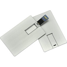 Pendrive USB Flash Drive 3.0 Credit Card Bank Card 32 64 128 256GB Memory A10 (Silver, 32GB)