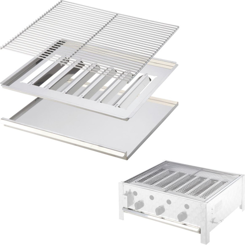 Meva PELVIS / RASCAL dujinės kepsninės grotelės 3 dalių rinkinys