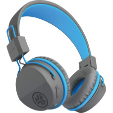 JLAB Audio Jbuddies Studio Bluetooth belaidės sulankstomos ausinės vaikams 13 valandų baterijos veikimo laikas Bluetooth 4.1 Amžius 6 16 metų Pilka/mėlyna
