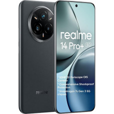 realme 14 Pro+ 5G išmanusis telefonas 8+256GB 50MP IMX882 Periscope Snapdragon 7s trečiosios kartos procesorius Keturių išlenkimų ekranas su 6,83 colių 120Hz titano baterija 5260mAh juoda