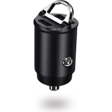 USB C Cigarette Lighter Adapter PD 3.0 - & QC 3.0 12 V Car 30 W, Mini Double Plug USB Mobile Phone Quick Charger Charger Adapter (Silver Handle)