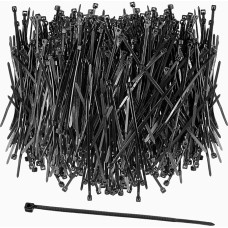 Nylon-Kabelbinder, schwarze Kabelbinder, Kunststoffbinder, selbstschließende Kabelbinder für ordentliche Drähte, Heimwerkstatt und Garten, 100 Stück, 3000 Stück