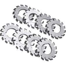 8 Stück M1 Involute Zahnräder, 22 mm PA20° praktisches Hochgeschwindwindigkeitsstahl HSS Involute Zahnradschneider-Set für präzises Schneiden