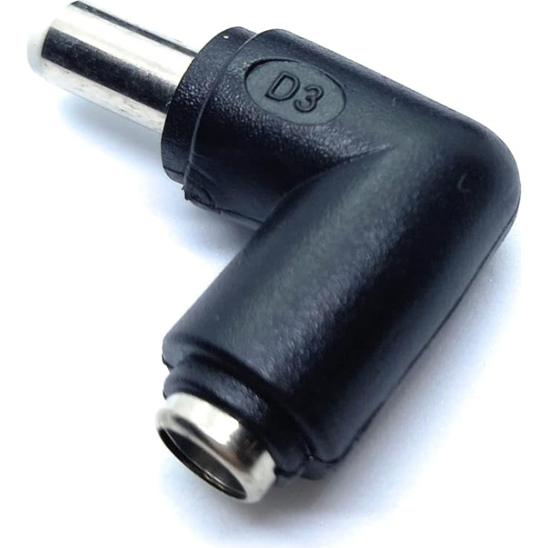 DRUT 5,5 mm x 2,5 mm rechtwinkliger 228 cm Buchse auf Stecker Adapter