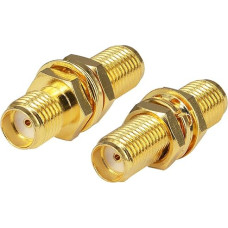 BOOBRIE SMA moteriškos lyties į SMA moteriškos lyties adapteris SMA moteriškos lyties į SMA moteriškos lyties SMA 4G antenos lizdo adapteris RF moteriškos lyties koaksialinis, skirtas antenoms WiFi GPS antenoms Belaidžio LAN įrenginiams, 2 vnt.