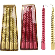 Red Twisted Candles - 10