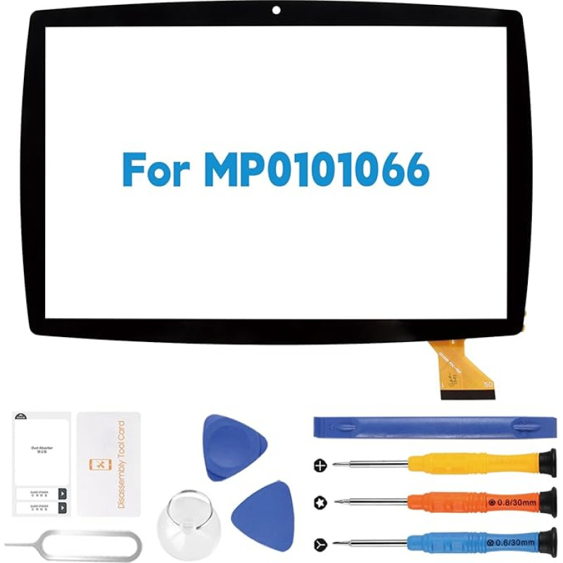 Touchscreen für LISCIANI Mio Tab 10 Tutor 64229 MP0101066 Tablet Touchscreen Panel Glas mit Reparatur Kit (kein LCD Display, 10 Zoll)