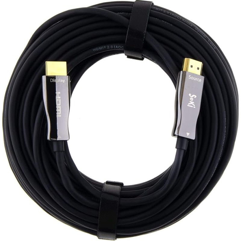 20 m Optical Fibre Optic HDMI 2.0b Cable - UHD 2160p 4K @ 60Hz 4:4:4 HDR HDCP 2.2