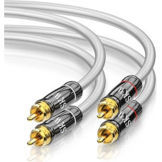 SKW RCA Audio Cable Set 2RCA Male to 2RCA Male HiFi RCA Cable (0.5 m, Grey)