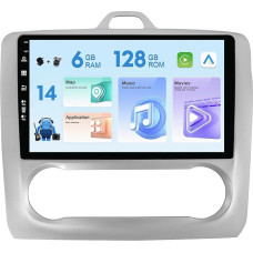 [6G+128G] Android 14 Doppel Din Autoradio Für Ford Focus Exi at 2004-2011- Kamera KOSTENLOS-Unterstützung Lenkradsteuerung RDS 4G WiFi DAB Carplay BT5.0