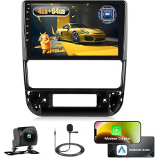 4+64G Android automobilinis radijas Peugeot 406 1999-2004 su belaidžiu CARPALY & Android Car, 9 colių IPS jutiklinio ekrano radijas su Bluetooth 5.0/GPS/apvertimo kamera/FM/WiFi/SWC
