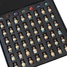 55 brangakmenių kristalų buteliukų pakuotė, mini norų buteliukai, gydomųjų kristalų akmenų rinkinys, natūralaus kvarco žvyro norų buteliukas, advento kalendoriaus akmenys, skirti Reiki, gydymui,