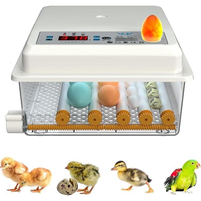 Umisu 16 Eggs Automatic Digital Incubator Farm Egg Picking Machine White