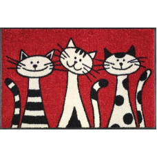 wash+dry 030812 Door Mat 50 x 75 cm with Three Cats Motif