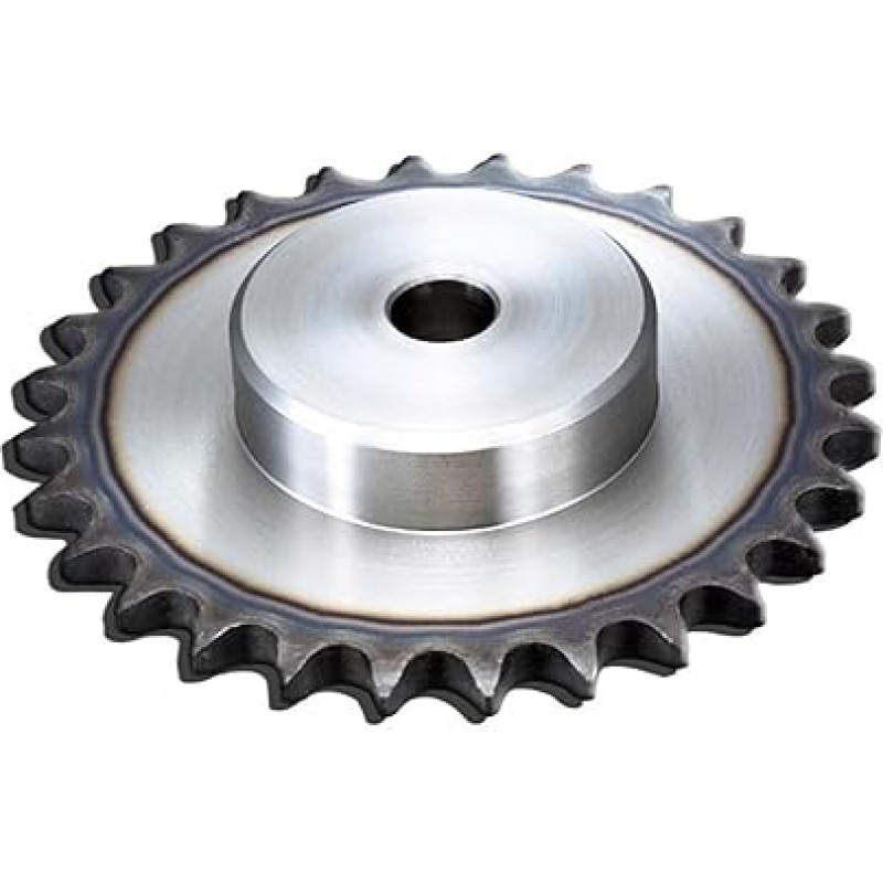 1 Stück 08B 4-Punkt-Kettenrad 45# Stahl 28/29/30/31/32/33/34/35/36/37/38/39Z Zahn Industriekettenrad mit Oberdraht (4 taškai 33T)