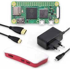 Raspberry Pi Zero 2W Starter Kit | 5.1V 2.5A Power Supply | Housing with 3 Covers | Micro HDMI Adapter | Raspberry Pi Zero 2W