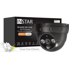 INSTAR IN-8403 2K+ PoE Black - LAN/PoE stebėjimo kamera su dirbtiniu intelektu (AI) - IP kamera - maitinimas per eternetą - PIR - naktinis matymas - naudojimas patalpose ir lauke - 