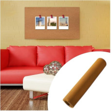 Korktafelrolle, selbstklebende Korktafelrolle, zuschneidbares rahmenloses Schwarzes Brett, dekorative Fotoanzeige im Klassenzimmer, Korkfliesen, Message Vision Board (Farbe: Braun, Größe: 1,