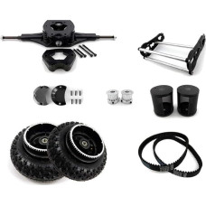 Kalnų riedlentės komponentai be variklio Offroad riedlentės diržinės pavaros variklio montavimo sunkvežimis su apsauginiu dangčiu (2 rinkinys)