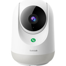 BOTSLAB 2K stebėjimo kamera Vidinė mobiliojo telefono WLAN IP kamera su judesio jutikliu Asmens aptikimas, dvipusis garsas, naktinis matymas, skirta kūdikiui ir augintiniui, suderinama su 