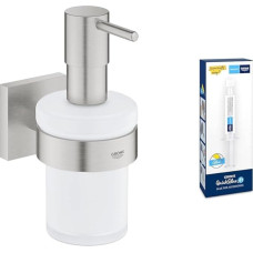 GROHE Start Cube 41098DC0 Muilo dozatorius su laikikliu, talpa 160 ml Paslėptas tvirtinimas Medžiaga Stiklas / metalas Super plienas + klijai Vonios kambario reikmenys