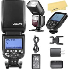 Godox V860III-C TTL Camera Flash for Canon Cameras, 2.4G HSS 1/8000s with XPro-C Flash Trigger, 480 Flashes with Full Power, 2600 mAh Li-ion Battery, 0.01-1.5s Charging Time, 10 Levels LED Adjustment