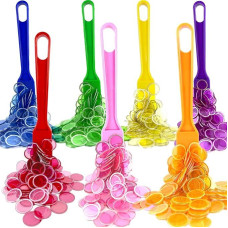 Bingo Lotto Game Set: 7 Pieces Transparent Magnetic Rods, 700 Pieces Bingo Chips. Family Casino Game Night Tokens, STEM Learning Accessories, Alphanumeric Counting and Sorting Chess