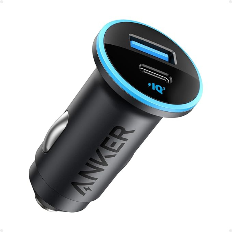 Anker USB C Car Charger (52.5 W), 323 12 V Mobile Phone Charger for Car/Car with PowerIQ 3.0 Quick Charging for iPhone 15 14 13 12 11 Pro Max Mini X XS Samsung Galaxy S23/22/21 iPad Pro Pixel and More