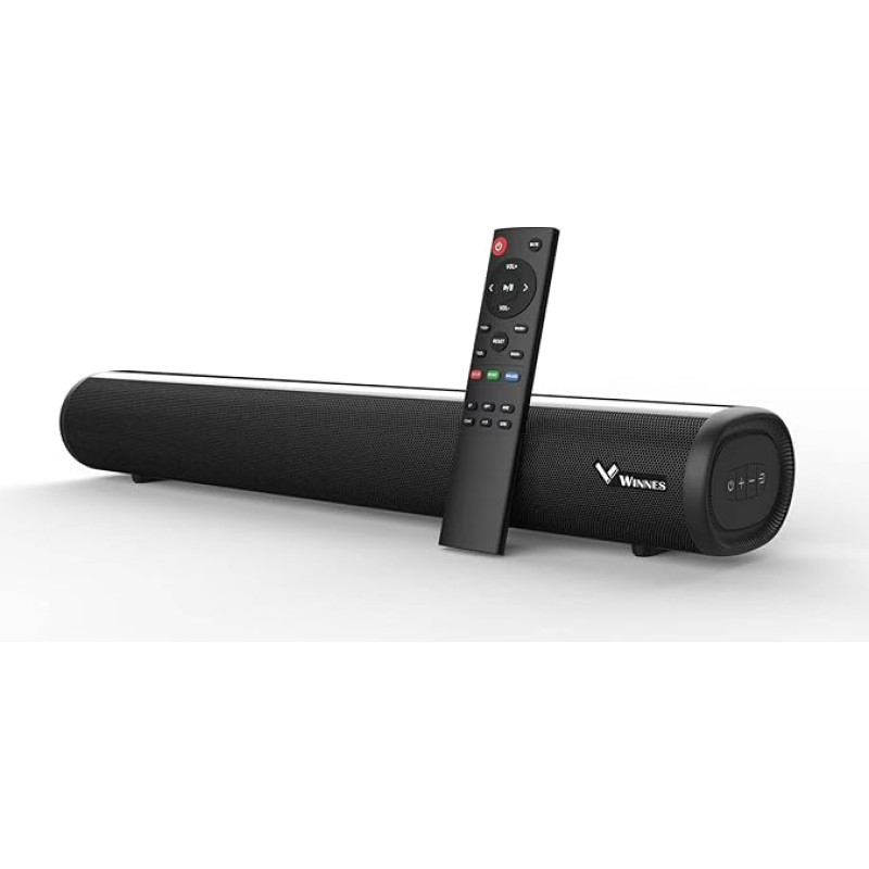 Zeerkeer Soundbar for TV Devices, Mini Soundbar 60 W 19.7 Inches, TV Speaker Soundbox Sound, Bluetooth/Optical/AUX/RCA Connections, Wired and Wireless Bluetooth 5.0 Home Cinema Speaker